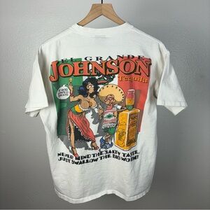 Vintage Big Johnson Tequila El Grande T Shirt Funny Parody Raunchy Biker Large